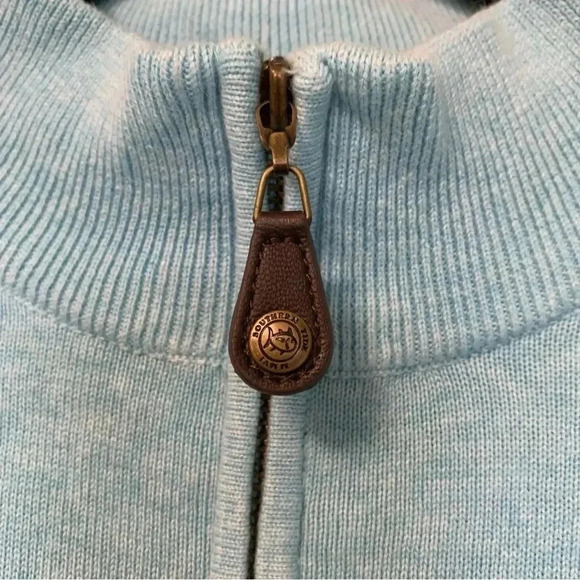 NWT Southern Tide  blue quarter zip cotton sweater - Picture 3 of 8